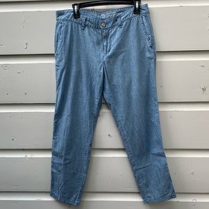 Cropped Gap Girlfriend Chambray pants - 6/28